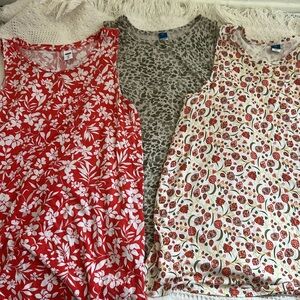 Old Navy Red and White Tank Top